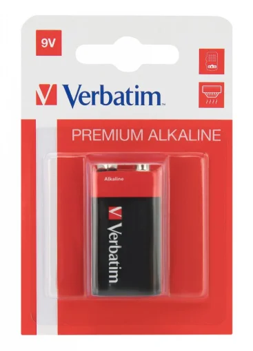 Батарейка Verbatim Alkaline Krona/6LR61 9V BL 1шт